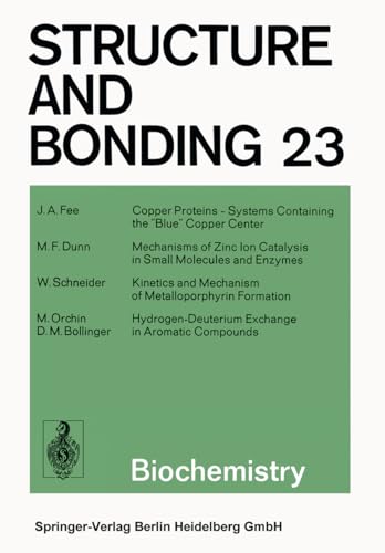 9783540073321: Biochemistry (Structure and Bonding)