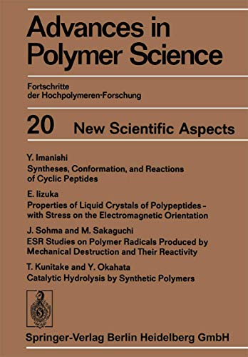 Imagen de archivo de New Scientific Aspects (Advances in Polymer Science 20) a la venta por Zubal-Books, Since 1961