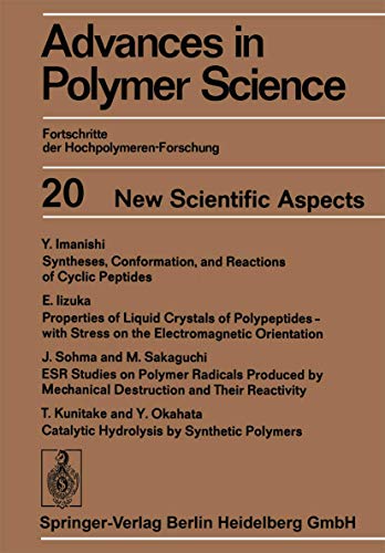 Stock image for New Scientific Aspects (Advances in Polymer Science 20) for sale by Zubal-Books, Since 1961