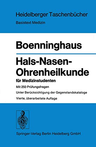 Hals-nasen-ohrenheilkunde : für medizinstudenten