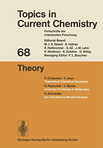 Beispielbild fr Theory (Topics in Current Chemistry), Volume 68 zum Verkauf von Zubal-Books, Since 1961