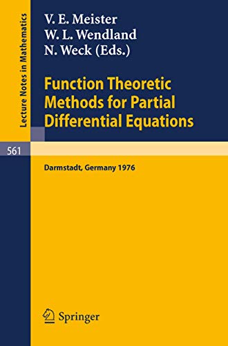 Function Theoretic Methods for Partial Differential Equations: Proceedings of the International S...