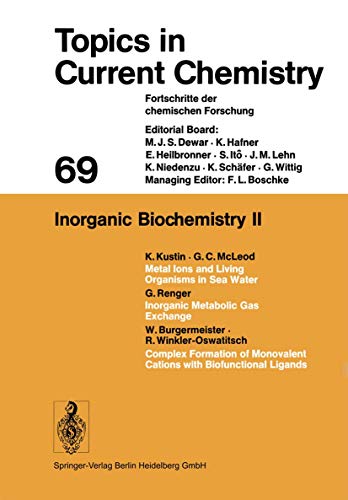 Stock image for Inorganic Biochemistry II (Topics in Current Chemistry) for sale by Zubal-Books, Since 1961