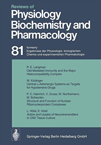 Stock image for Reviews of Physiology, Biochemistry and Pharmacology 81 for sale by NEPO UG