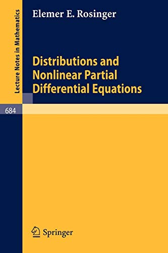 9783540089513: Distributions and Nonlinear Partial Differential Equations: 684