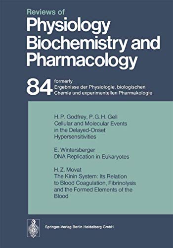 9783540089841: Reviews of Physiology, Biochemistry and Pharmacology