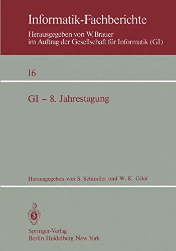 Imagen de archivo de GI - 8. Jahrestagung a la venta por HJP VERSANDBUCHHANDLUNG