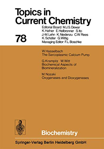 Beispielbild fr Biochemistry (Topics in Current Chemistry) zum Verkauf von Zubal-Books, Since 1961