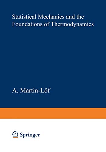 Stock image for Statistical Mechanics and the Foundations of Thermodynamics for sale by Chiron Media