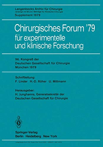 Stock image for Chirurgisches Forum '79 : fur experimentelle und klinische Forschung for sale by Chiron Media