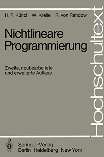 Nichtlineare Programmierung. Zweite, neubearbeitete und erweiterte Auflage.