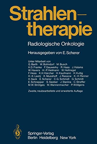 9783540097808: Strahlentherapie: Radiologische Onkologie