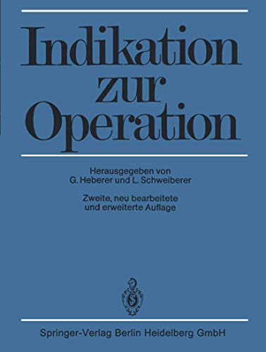 Stock image for Indikation zur Operation for sale by medimops