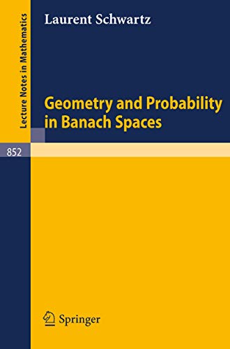9783540106913: Geometry and Probability in Banach Spaces: 852