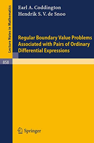 Stock image for Regular Boundary Value Problems Associated with Pairs of Ordinary Differential Expressions (Lecture Notes in Mathematics) for sale by Midtown Scholar Bookstore