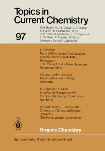 Imagen de archivo de Organic Chemistry (Topics in Current Chemistry) a la venta por Zubal-Books, Since 1961