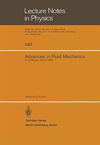 Stock image for Advances in Fluid Mechanics: Proceedings of a Conference Held at Aachen, March 26 28, 1980 for sale by Chiron Media