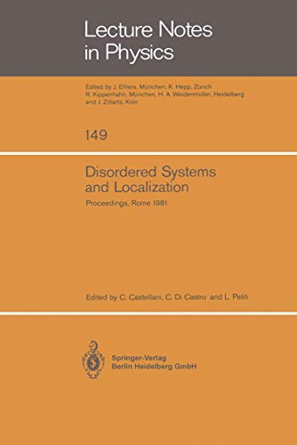 Stock image for Disordered Systems and Localization : Proceedings of the Conference Held in Rome, May 1981 for sale by Chiron Media