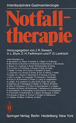 Beispielbild fr Notfalltherapie - Konservative und operative Therapie gastrointestinaler zum Verkauf von Martin Preu / Akademische Buchhandlung Woetzel