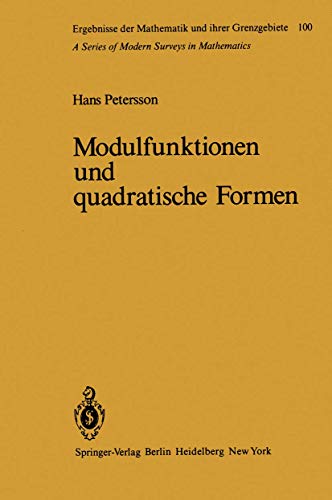 9783540116424: Modulfunktionen und quadratische Formen