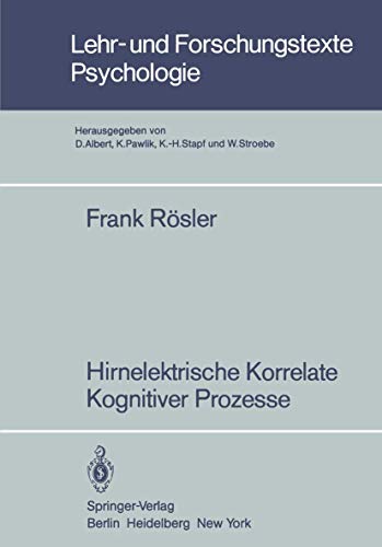 Stock image for Hirnelektrische Korrelate Kognitiver Prozesse for sale by Chiron Media