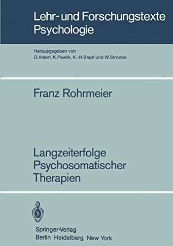 Stock image for Langzeiterfolge Psychosomatischer Therapien for sale by Chiron Media