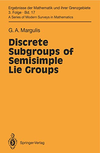 Imagen de archivo de Discrete Subgroups of Semisimple Lie Groups a la venta por Buchpark