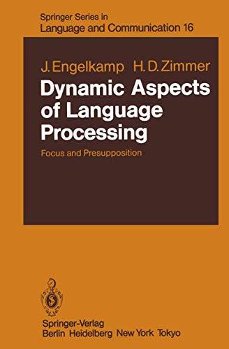 Imagen de archivo de Dynamic Aspects of Language Processing a la venta por Books Puddle