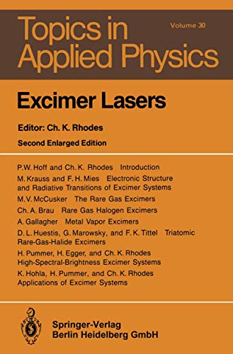 Stock image for Excimer Lasers (Topics In Applied Physics Vol. 30) for sale by Recycle Bookstore