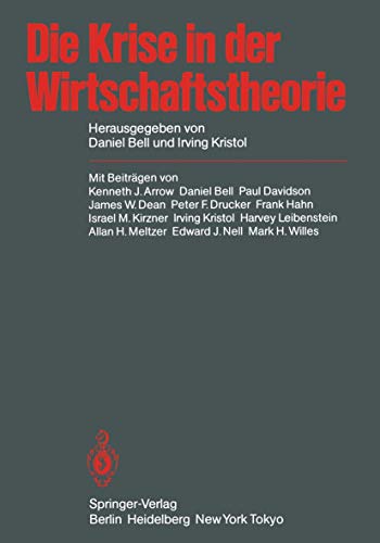 9783540130819: Die Krise in der Wirtschaftstheorie