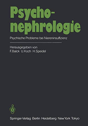 9783540133124: Psychonephrologie: Psychische Probleme bei Niereninsuffizienz