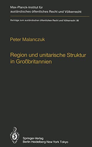 Stock image for Region und unitarische Struktur in Grossbritannien. for sale by Kloof Booksellers & Scientia Verlag