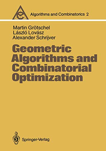 Stock image for Geometric Algorithms and Combinatorial Optimization (Algorithms and Combinatorics, 2) for sale by Buchpark