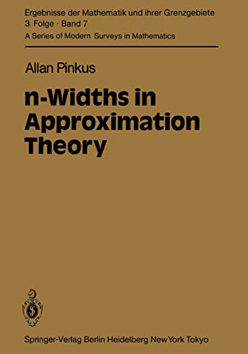 Imagen de archivo de N-widths in Approximation Theory a la venta por Munster & Company LLC, ABAA/ILAB