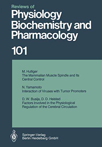 Imagen de archivo de Reviews of Physiology, Biochemistry and Pharmacology: Volume: 101 (Reviews of Physiology, Biochemistry and Pharmacology, 101, Band 101) a la venta por medimops