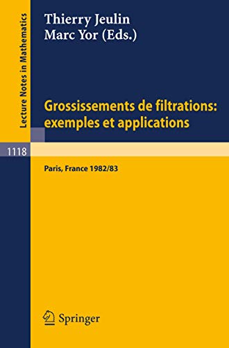 Imagen de archivo de Grossissements de filtrations: exemples et applications : Seminaire de Calcul Stochastique 1982/83 Universite Paris VI a la venta por Chiron Media