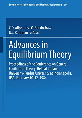 Beispielbild fr Advances in Equilibrium Theory zum Verkauf von Kennys Bookshop and Art Galleries Ltd.