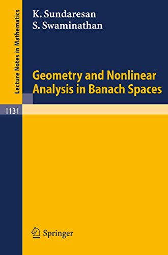 Beispielbild fr Geometry and Nonlinear Analysis in Banach Spaces zum Verkauf von Buchpark