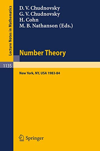 Stock image for Number Theory: A Seminar Held at the Graduate School and University Center of the City University of New York 1983-84 for sale by Ria Christie Collections