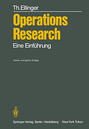 9783540158189: Operations Research: Eine Einfhrung (German Edition)