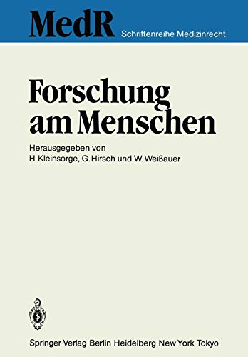 Imagen de archivo de Forschung Am Menschen (Medr Schriftenreihe Medizinrecht) a la venta por Revaluation Books