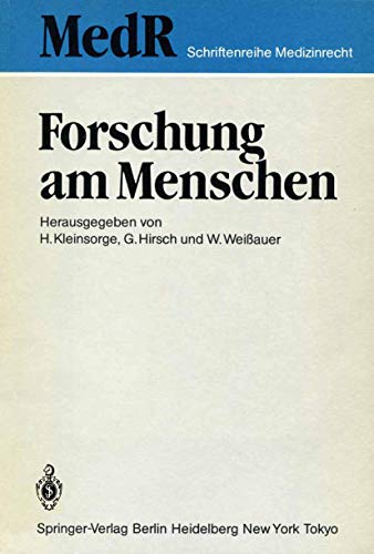 Stock image for Forschung am Menschen for sale by Ria Christie Collections