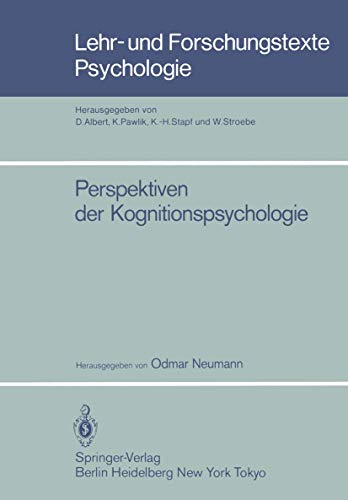 Imagen de archivo de Perspektiven der Kognitionspsychologie a la venta por Chiron Media