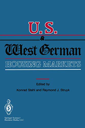 9783540160090: U.S. and West German Housing Markets: Comparative Economic Analyses