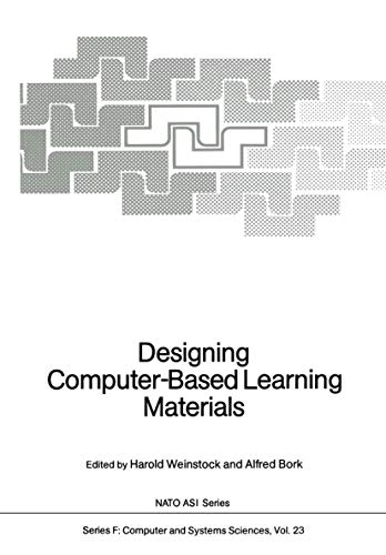 Stock image for Designing Computer-Based Learning Materials (NATO ASI Series / Computer and Systems Sciences) for sale by Zubal-Books, Since 1961