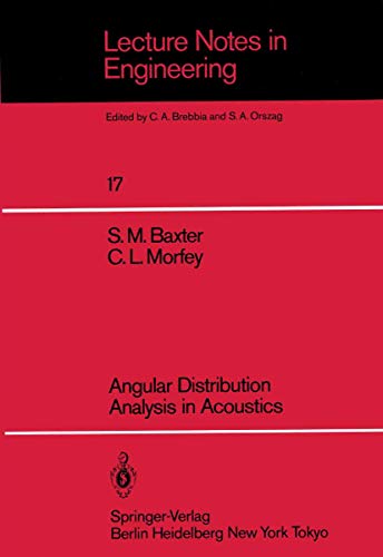 9783540162209: Angular Distribution Analysis in Acoustics: 17 (Lecture Notes in Engineering)
