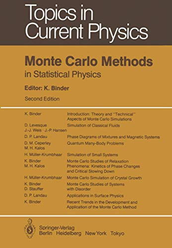 Imagen de archivo de Monte Carlo Methods in Statistical Physics (Topics in Current Physics, 7) a la venta por Books From California