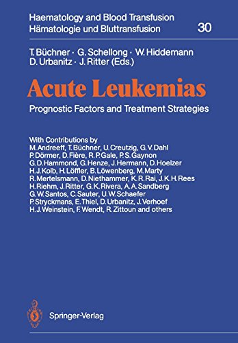 Imagen de archivo de Acute Leukemias: Prognostic Factors and Treatment Strategies (Haematology and Blood Transfusion Hmatologie und Bluttransfusion) a la venta por medimops