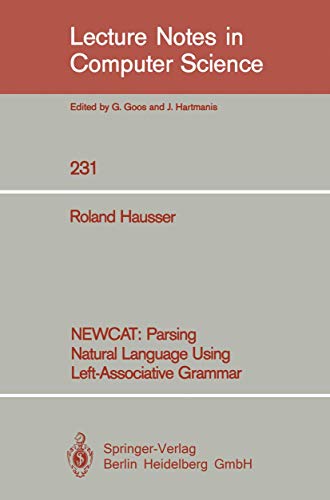 Beispielbild fr Newcat: Parsing Natural Language Using Left-associative Grammar zum Verkauf von Ammareal