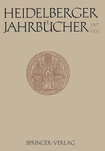 Heidelberger JahrbÃ¼cher (German Edition) (9783540173847) by Unknown Author